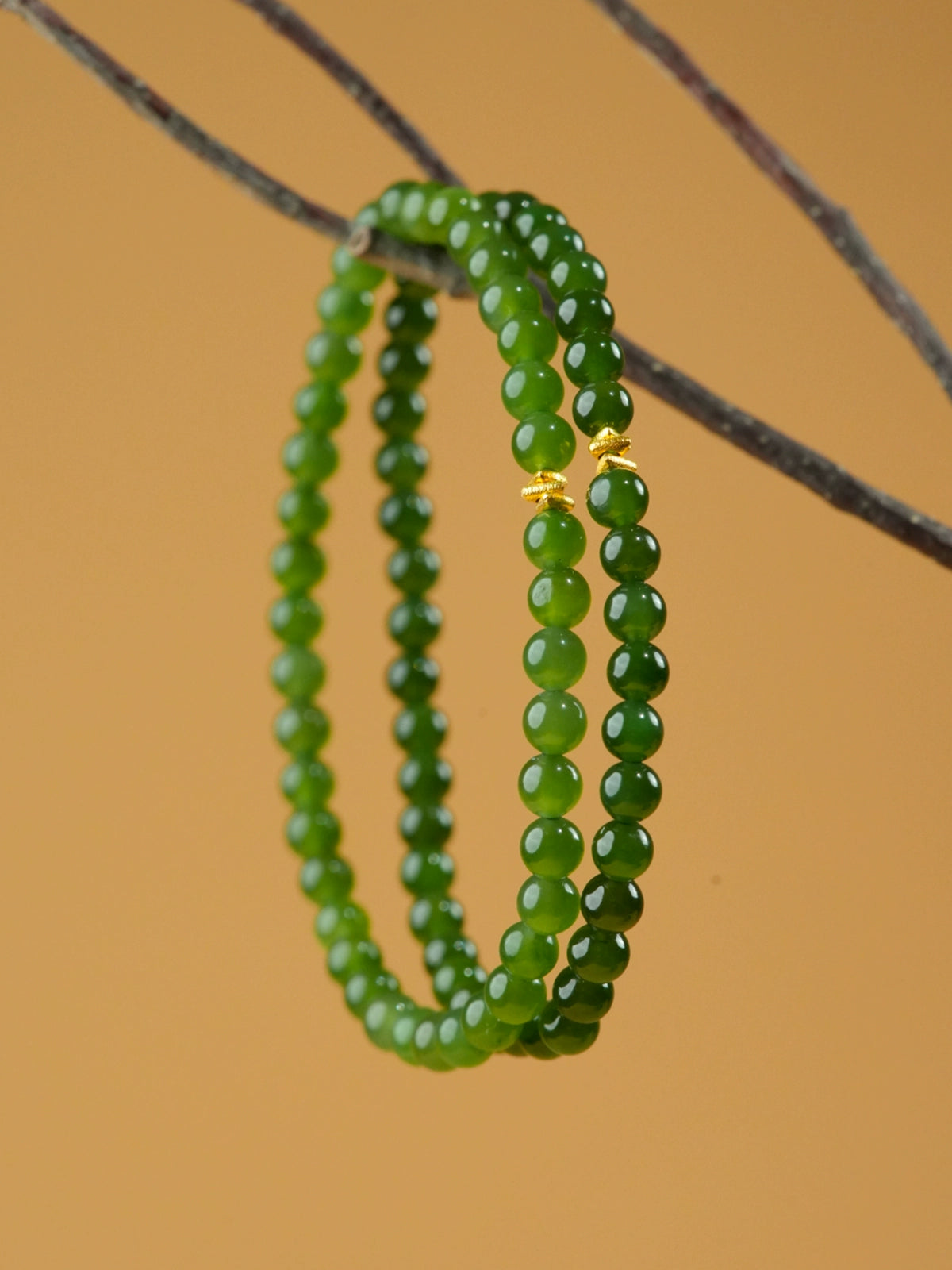18K gold bracelet, green