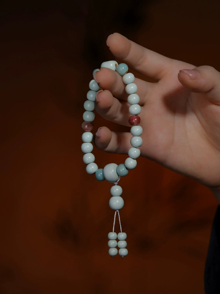Benevolence blessing Ru kiln Wan Tang bracelet