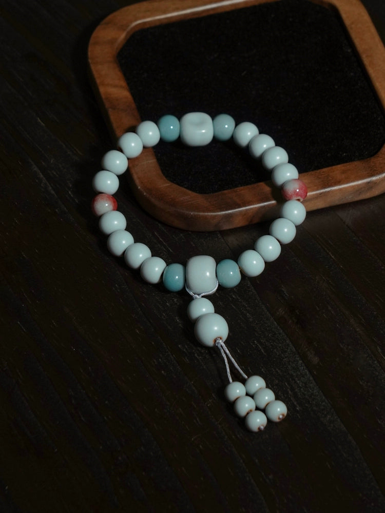 Benevolence blessing Ru kiln Wan Tang bracelet