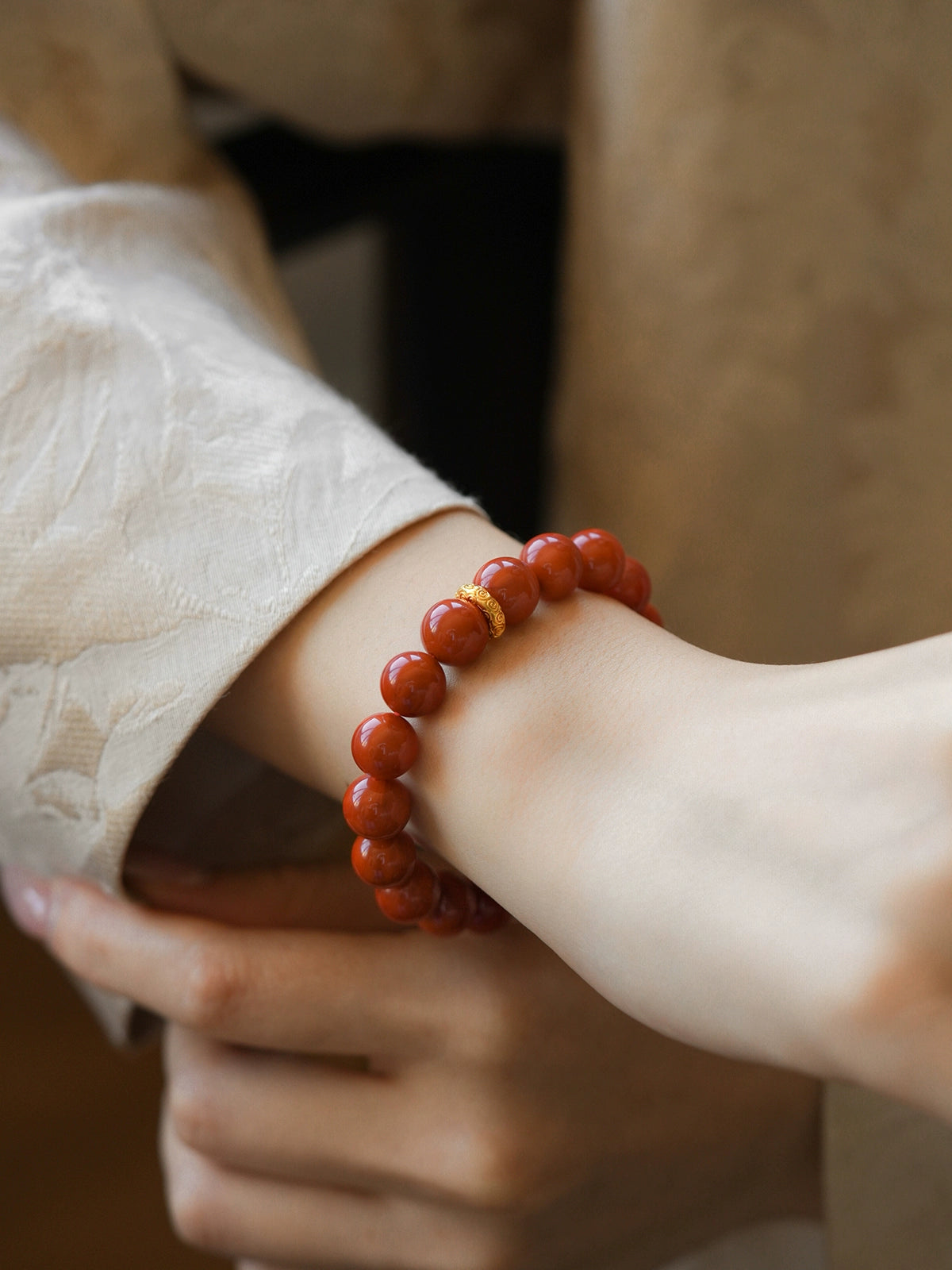 genuine natural southern red agate bracelet