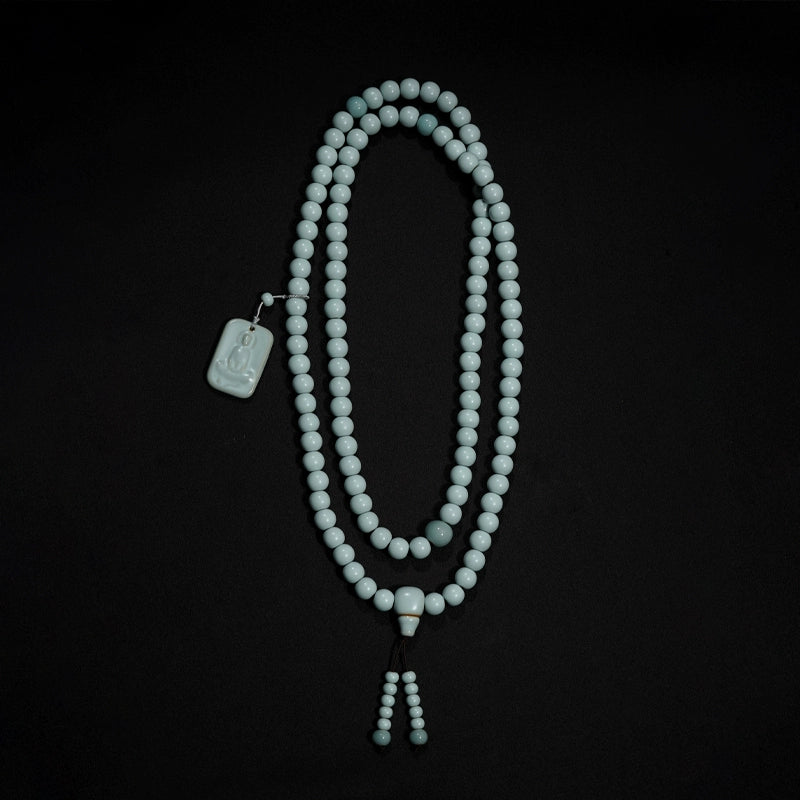 Benevolence and blessings, Ru kiln rosary, handheld bracelets