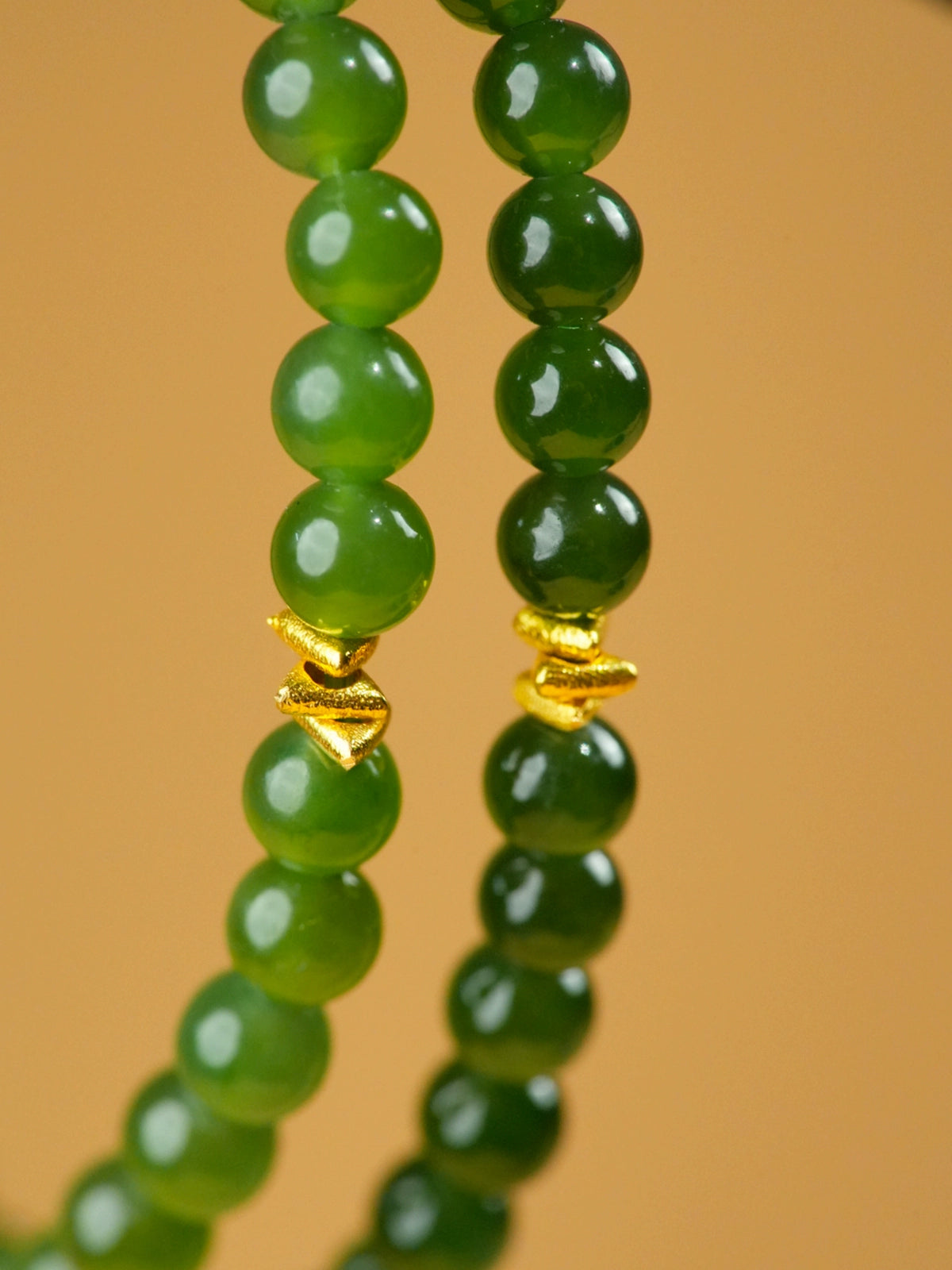 18K gold bracelet, green