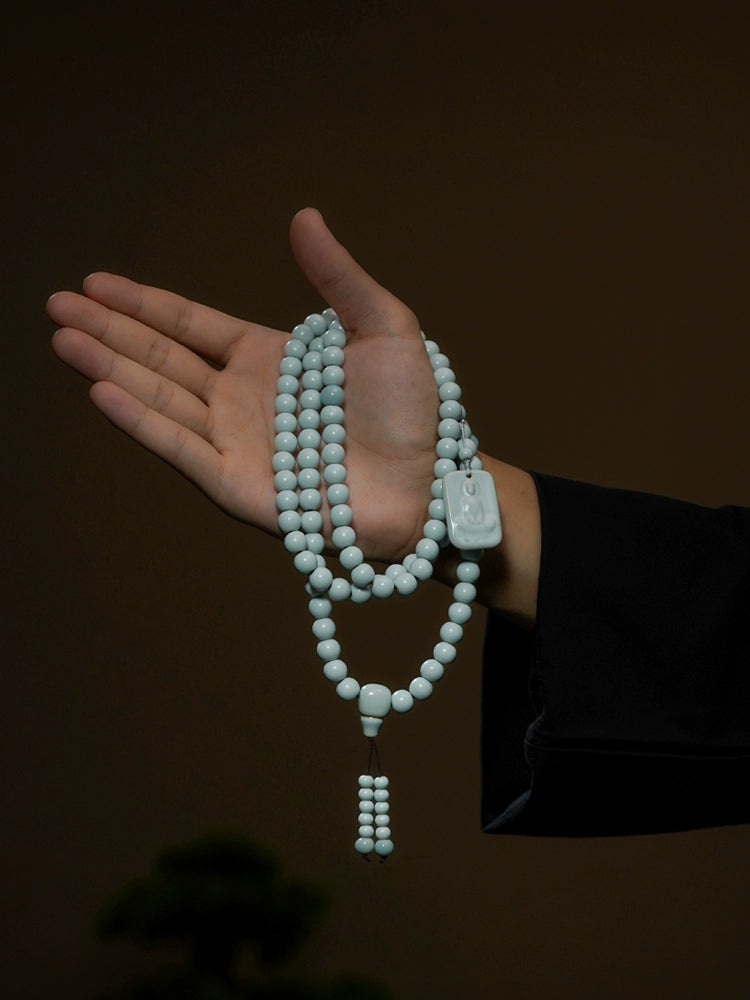 Benevolence and blessings, Ru kiln rosary, handheld bracelets