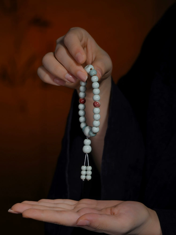 Benevolence blessing Ru kiln Wan Tang bracelet