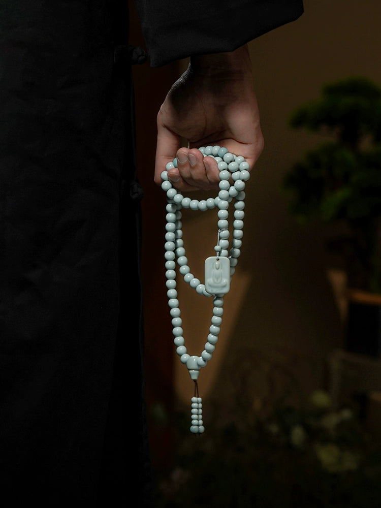 Benevolence and blessings, Ru kiln rosary, handheld bracelets