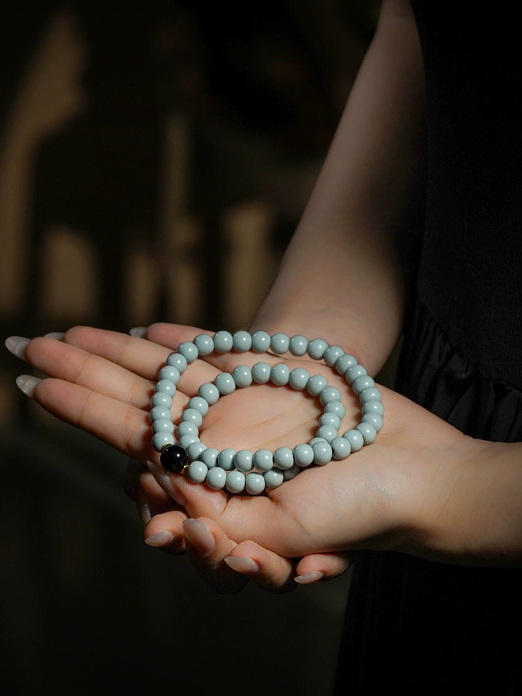 niche original retro national style ceramics, stacked bracelets